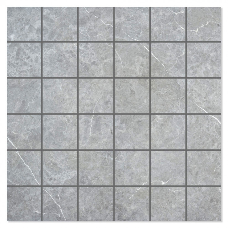 Marmor Mosaik  Klinker Firenze Grå Matt 30x30 (5x5) cm-0